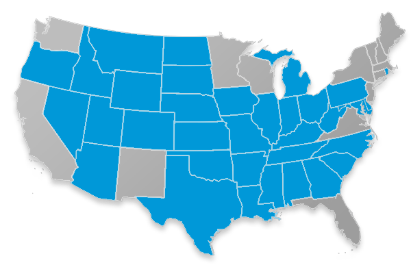 GTL Short Term Home Health Care Coverage Map