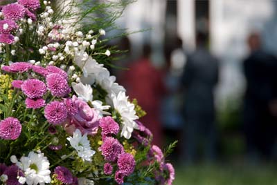 Final Expense Funeral with flowers