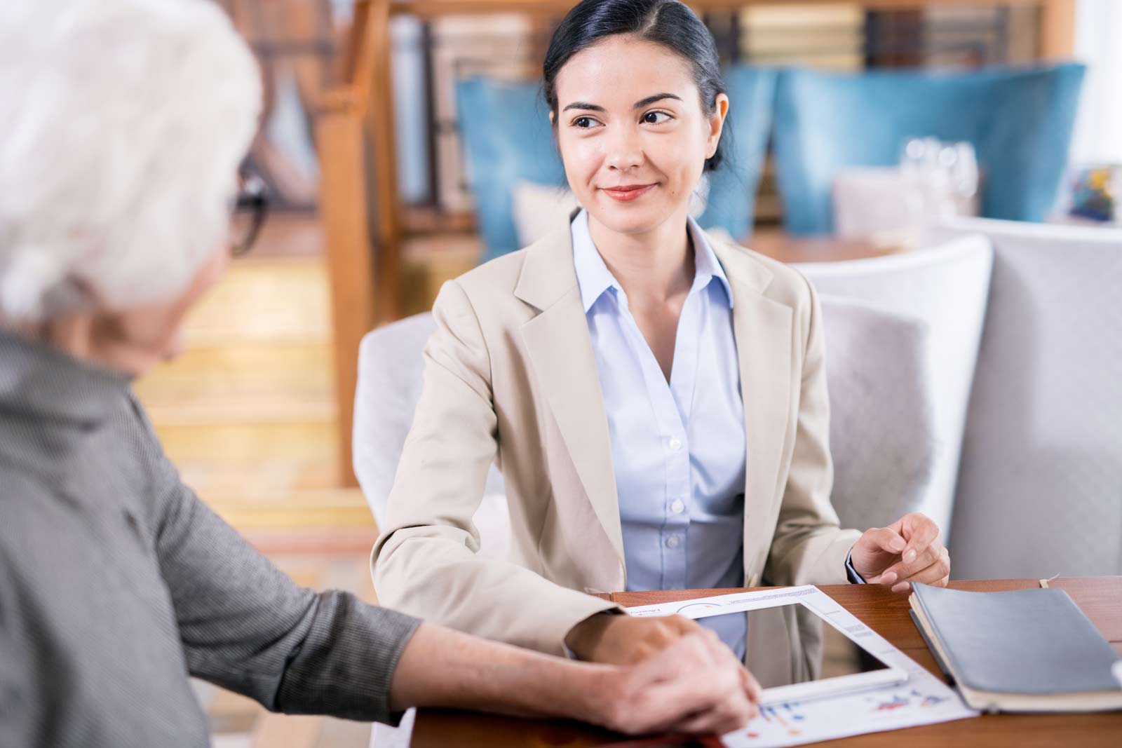 Humana Insurance agent working with customer