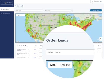 Order Leads from the LeadCENTER
